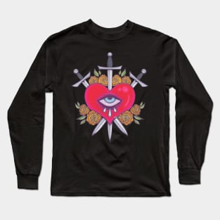 Three of Swords Long Sleeve T-Shirt